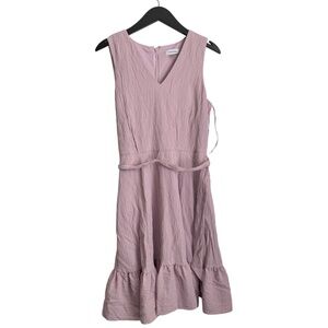Calvin Klein Dress Size 8 Lilac Pink Sleeveless Dress Pockets